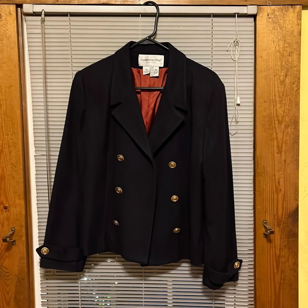 Double breasted wool blazer